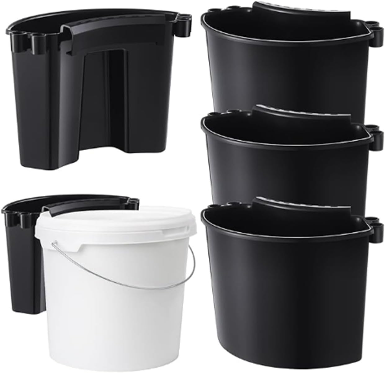 4Pcs Car Detailing Bucket, Designed for Portability, Multipurpose Hanging Wash Bucket Organizer Perfect for Car Care, Holding Water, Soap, or Cleaning Tools, Ideal for Kitchen, Picnic, Dishes