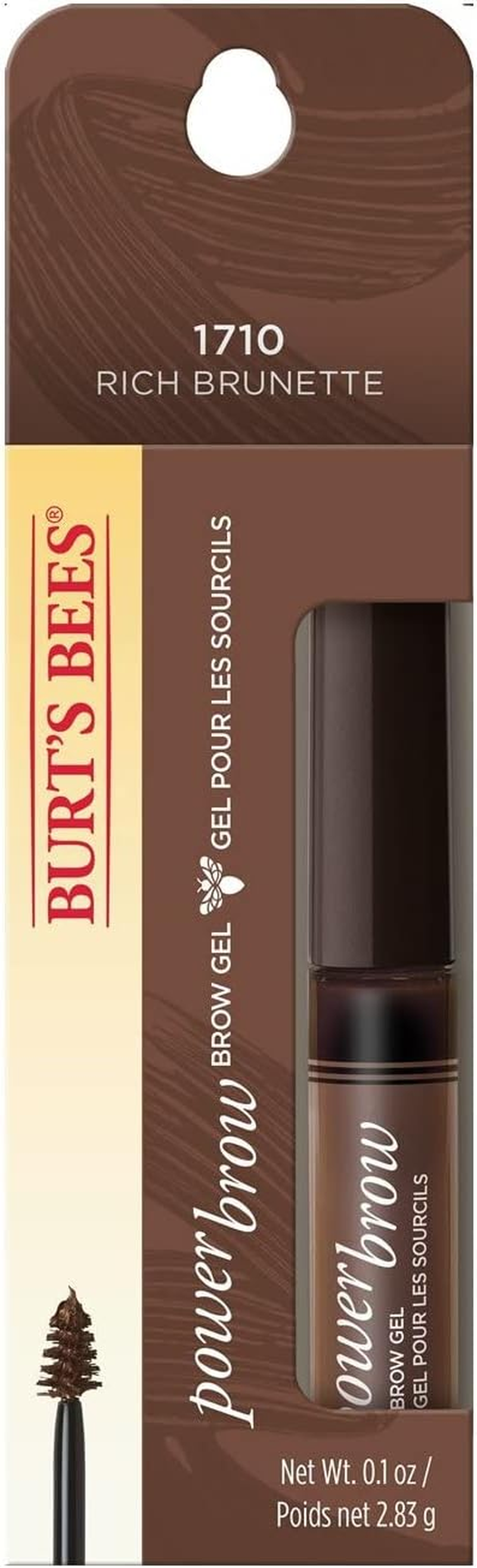 BURT'S BEES Power Brow Gel, Rich Brunette, 1710 Eyebrow Makeup