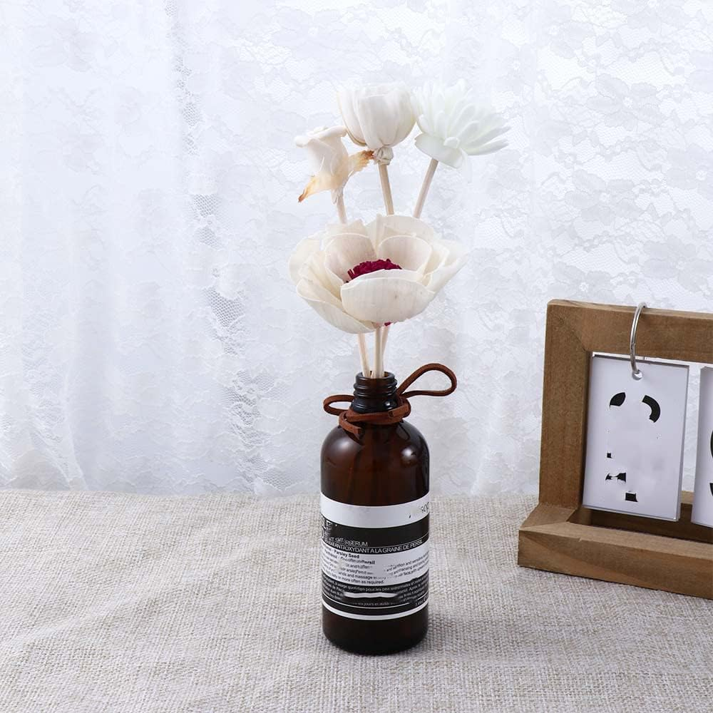 Leadigol 5Pc Rattan Wood Reed Diffuser Set, Natural Rattan Wood Sticks, Diffuser Sticks Refill Replacement, Fragrance Decorative Reed image number 5