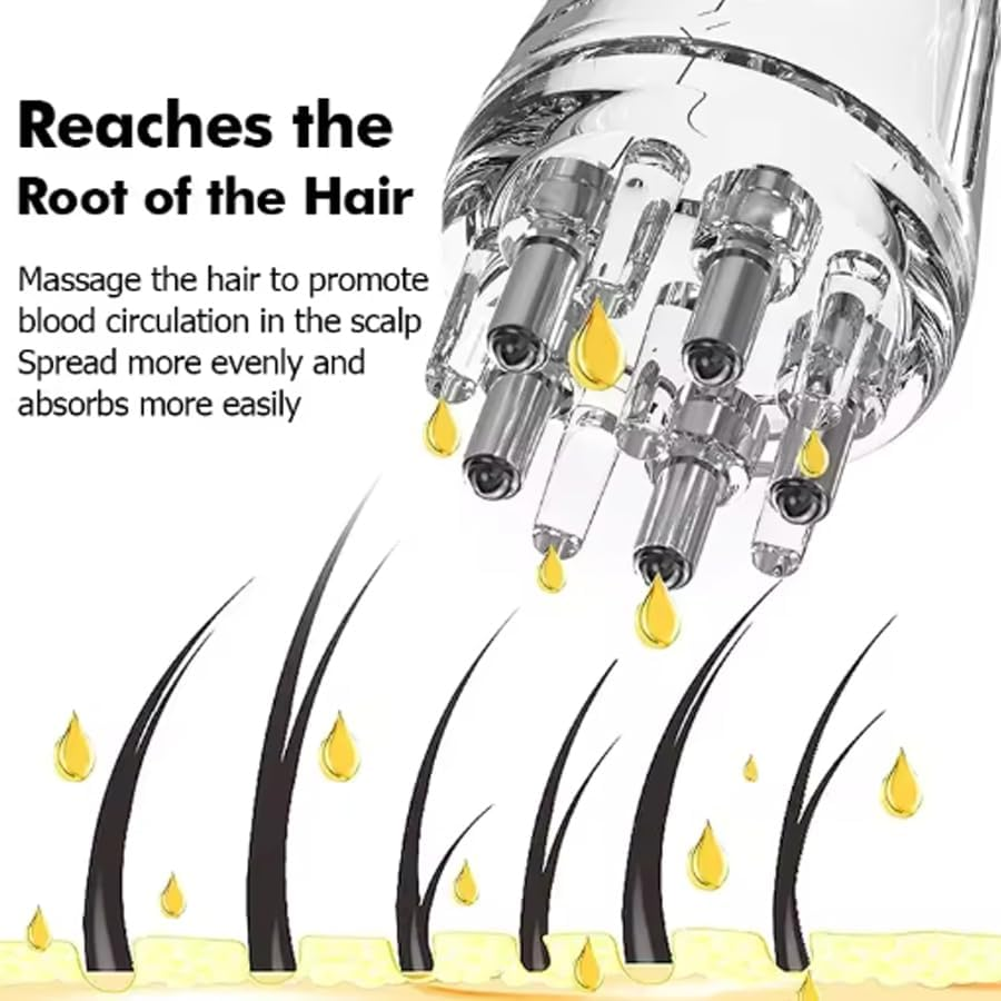 ARFUKA Hair Oil Applicator Scalp Applicator Comb Precision Serum Dispenser for Massage, Hair Growth, Follicle Care & Thinning Hair Treatment Pack of 2 image number 2