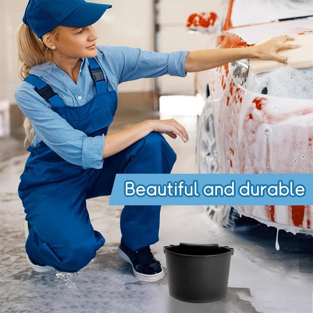 Car Hanging Beauty Bucket Storage Box, Multifunctional Portable Car Wash Tool Hanger, Cleaning Tool Cleaning Bucket, Suitable for Kitchen, Picnic (Black) image number 3