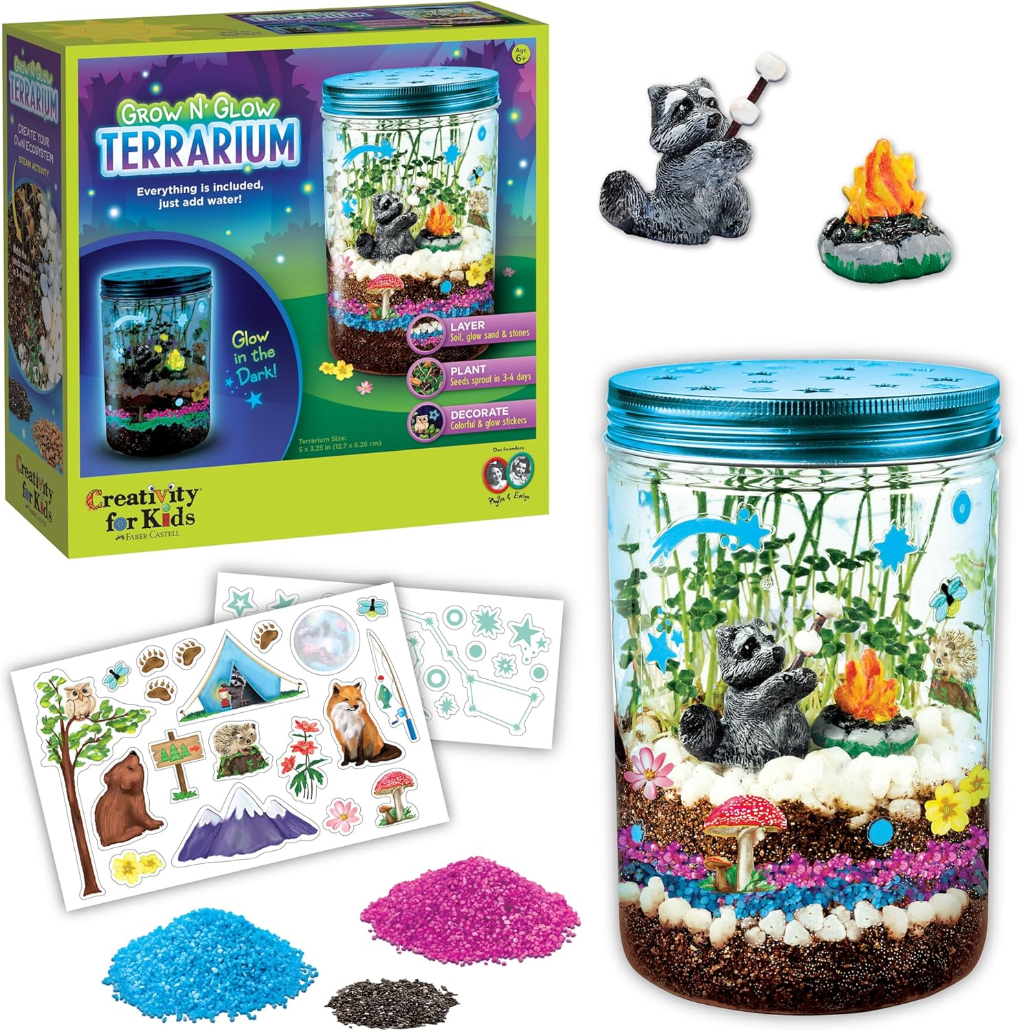 Creativity for Kids Grow N Glow Terrarium Science Craft Kit image number 3
