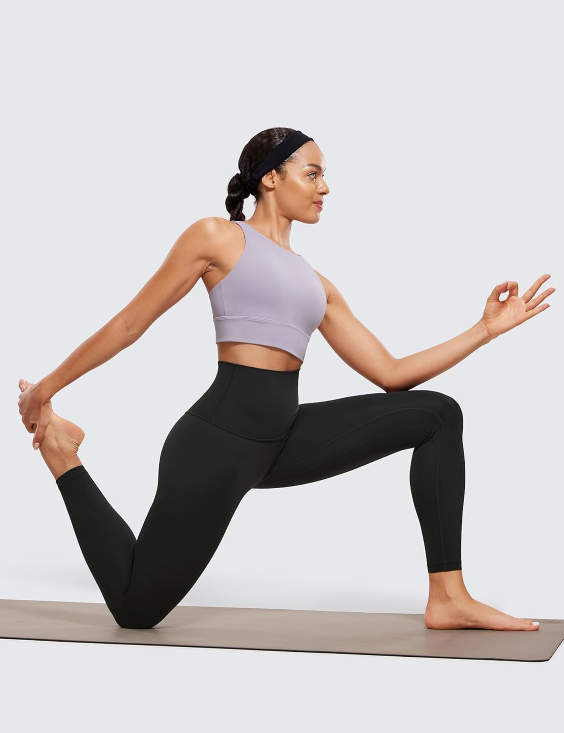 CRZ YOGA Super High Waisted Butterluxe Workout Leggings 25''/ 28'' - over Belly Buttery Soft Full Length Yoga Pants for Women image number 7