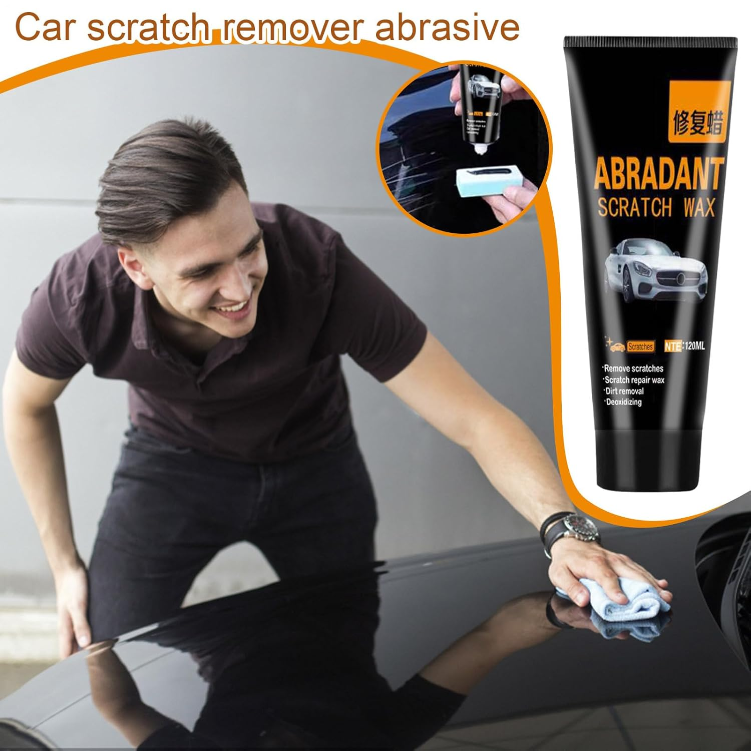Car Scratch Remover,120Ml Auto Polishing Compound - Instant Removal, Automobile Accessories, Detailing Supplies for Vehicle Rv Trucks image number 5