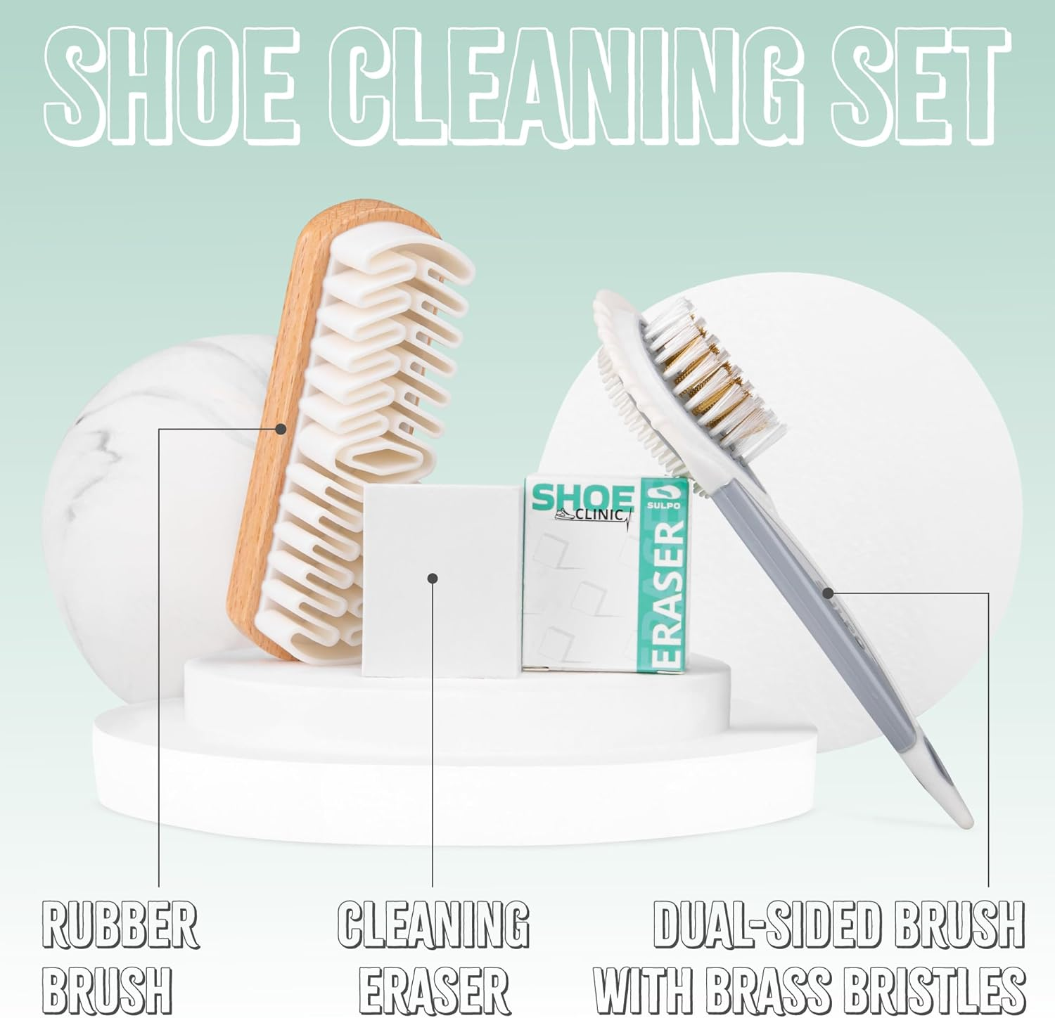 SULPO Suede Care Brush - Shoe Brush with Brass Bristles for Nubuck, Velour and Suede Leather image number 5