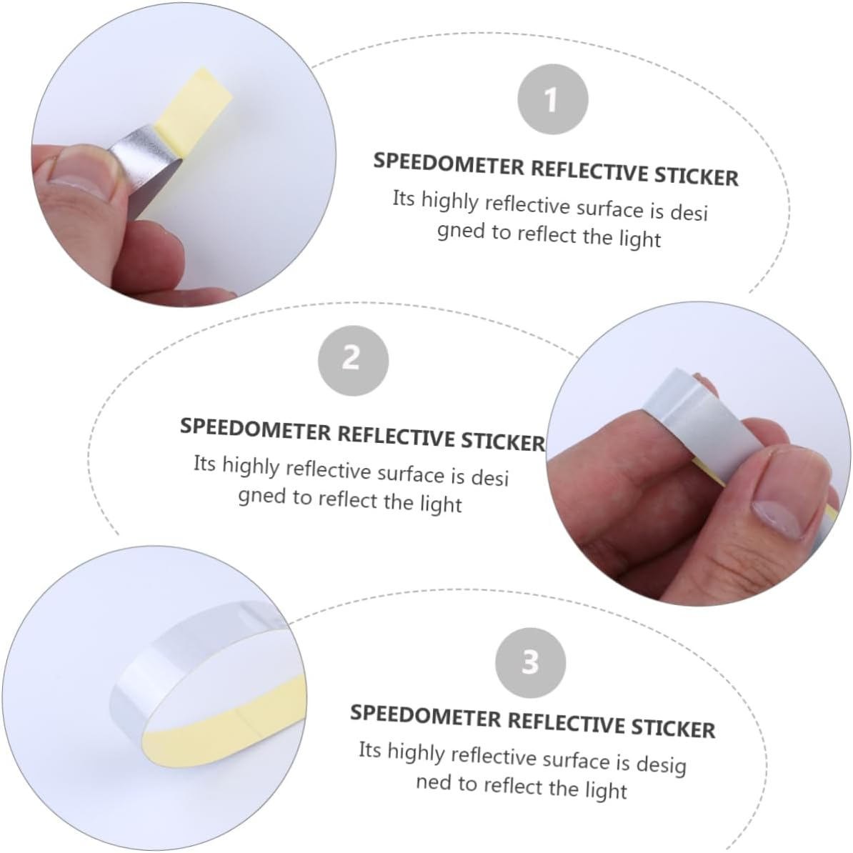 Abaodam 12Pcs Reflective Sticker Strips for Photo Tachometers High Reflectivity Adhesive Tape for Speedometer and Tachometer Compatible with Optical Measurement Devices image number 6