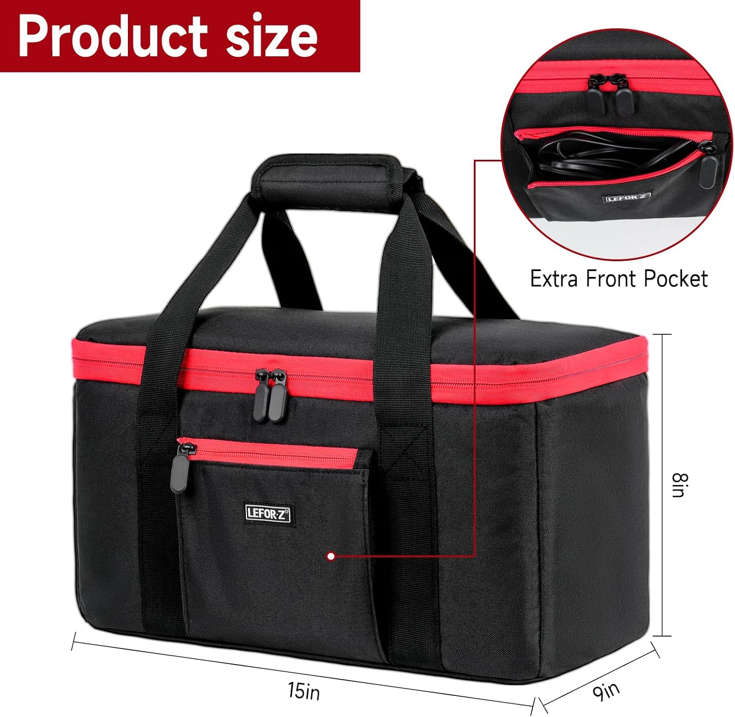 Air Compressor Bag Compatible with Milwaukee M18 Inflator 2848-20, Air Pump Carrying Case Box Fits for Milwaukee Tools Accessories,Tire Inflator Holder for Battery Pack 18V 3.0 to 9.0 Ah (Case Only) image number 2