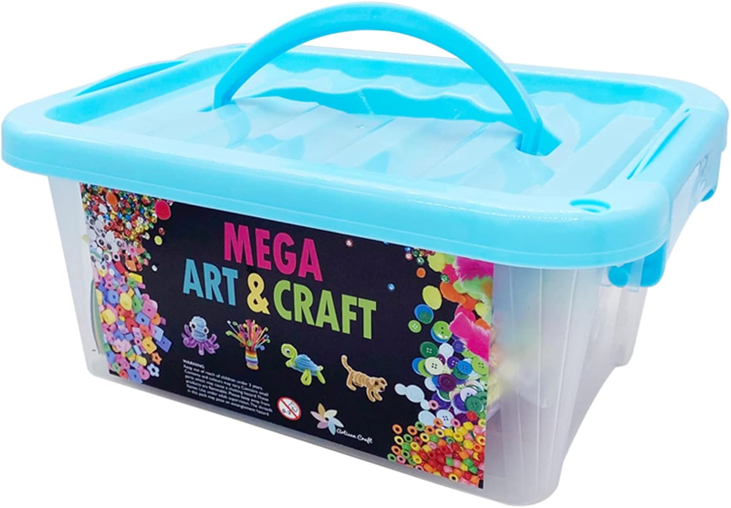 Arts and Crafts Set, DIY Arts and Crafts Supplies Kit 2000+ Pieces Set Activity Craft Materials with Carrying Box Handmade Educational Students School Kindergarten Home Craft Art Supplies image number 5