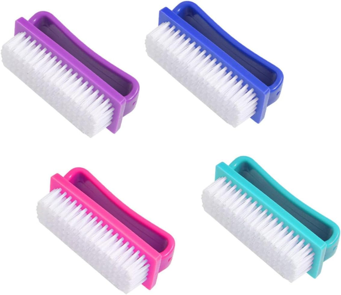 Beaupretty 4Pcs Fingernail Brush Gel Remover Cleaning Brush for Nails Easy to Use Gentle Nails Random Color