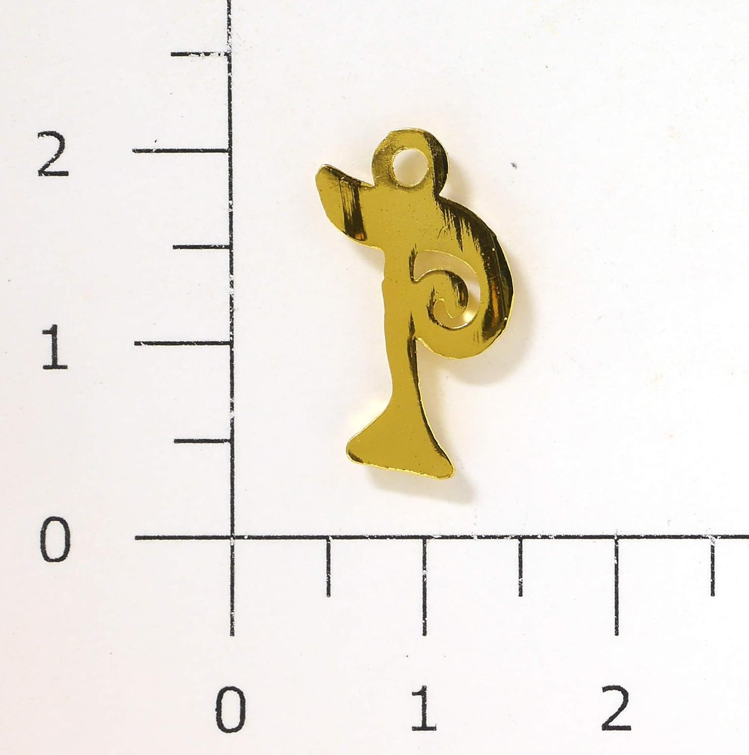 Sofia Co, Ltd. B-43-G Accessory Parts, Alphabet, Rhinestone, with Can, 0.7 Inches (17 Mm), Gold, T, 1 Piece image number 1