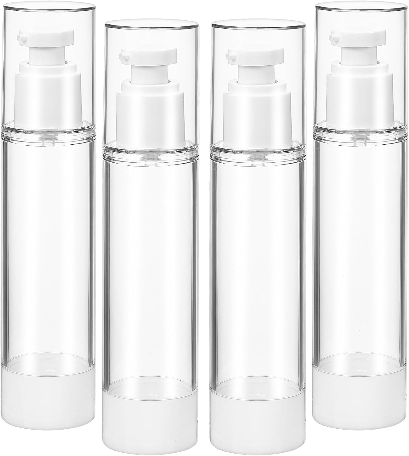 VICASKY 4Pcs Airless Pump Empty Lotion Bottles Travel Refillable Travel Containers for Toiletries Shampoo image number 4