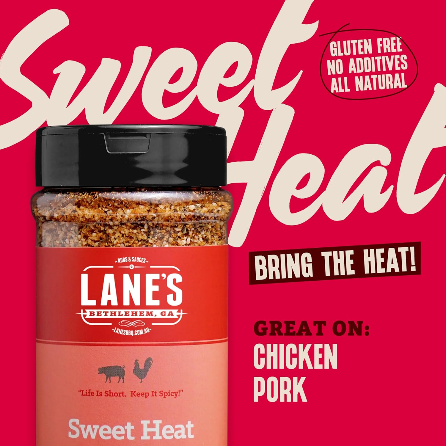 Lane'S BBQ Australia Sweet Heat Rub 113 G image number 2