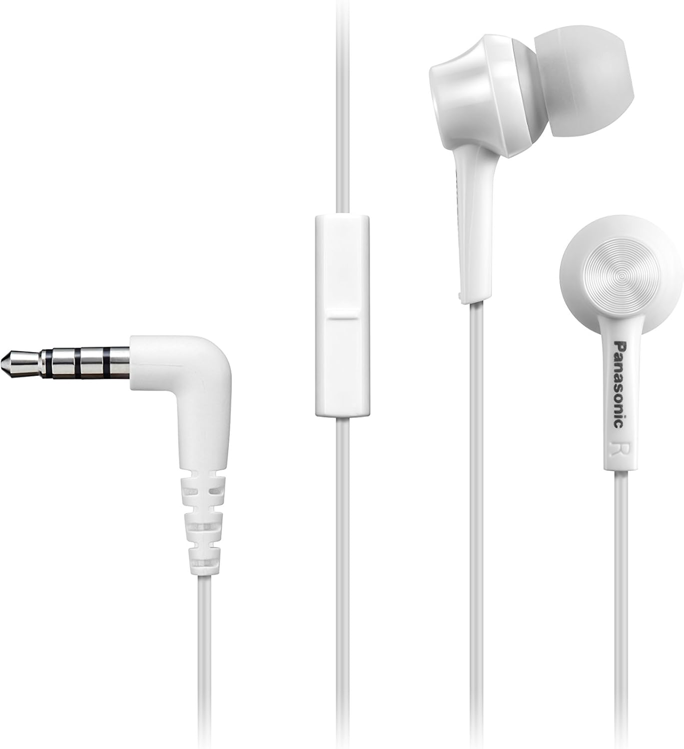 PANASONIC RP-TCM115E-W In-Ear Headphones Headset Mobile Phone Interchangeable Passport Pieces S/M/L White