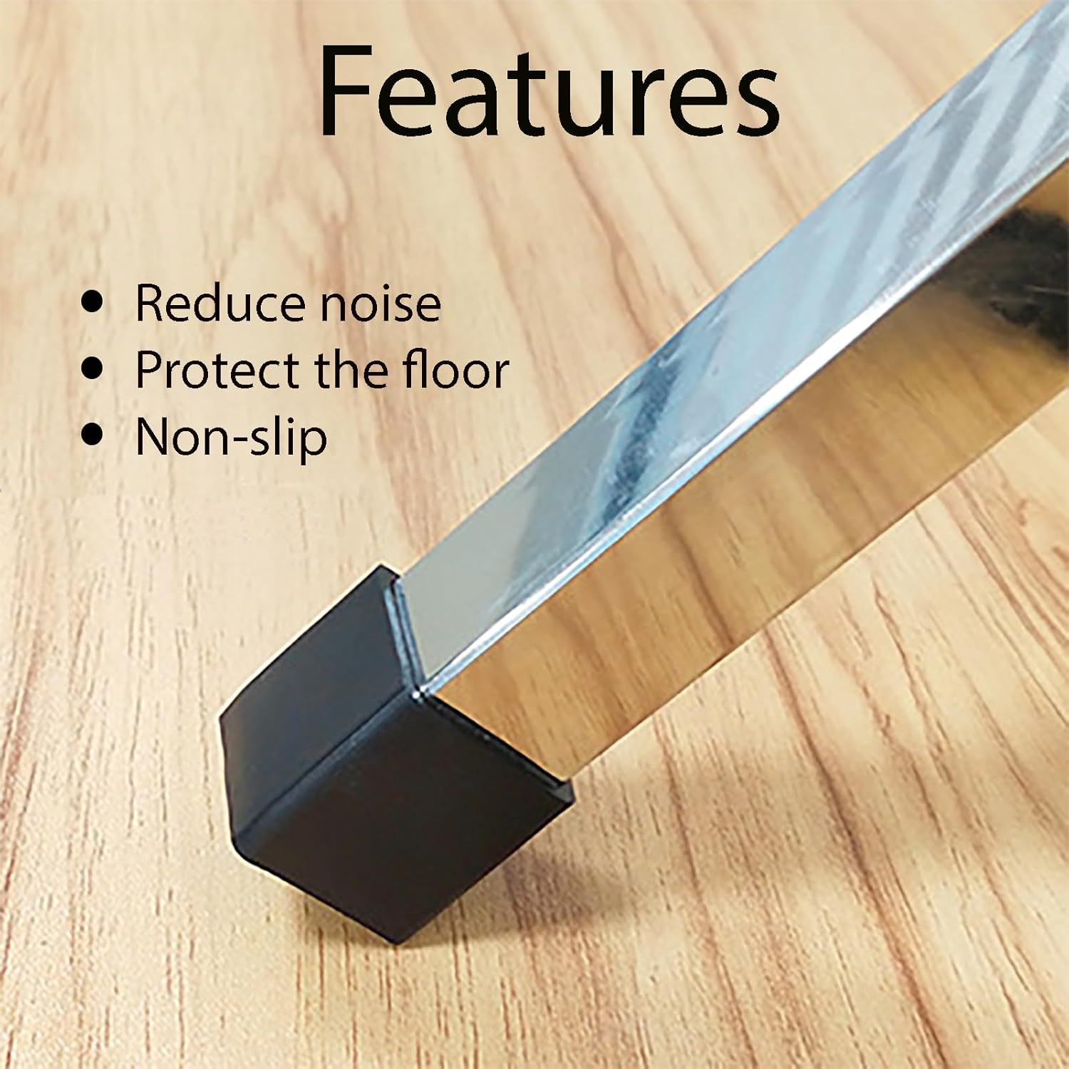 20Pcs 3/4 Inch (19Mm) Square Rubber Chair Leg Tips Caps, Chair Table Leg Covers Floor Protectors, Chair Leg End Caps for Furniture, Chair, Table image number 5
