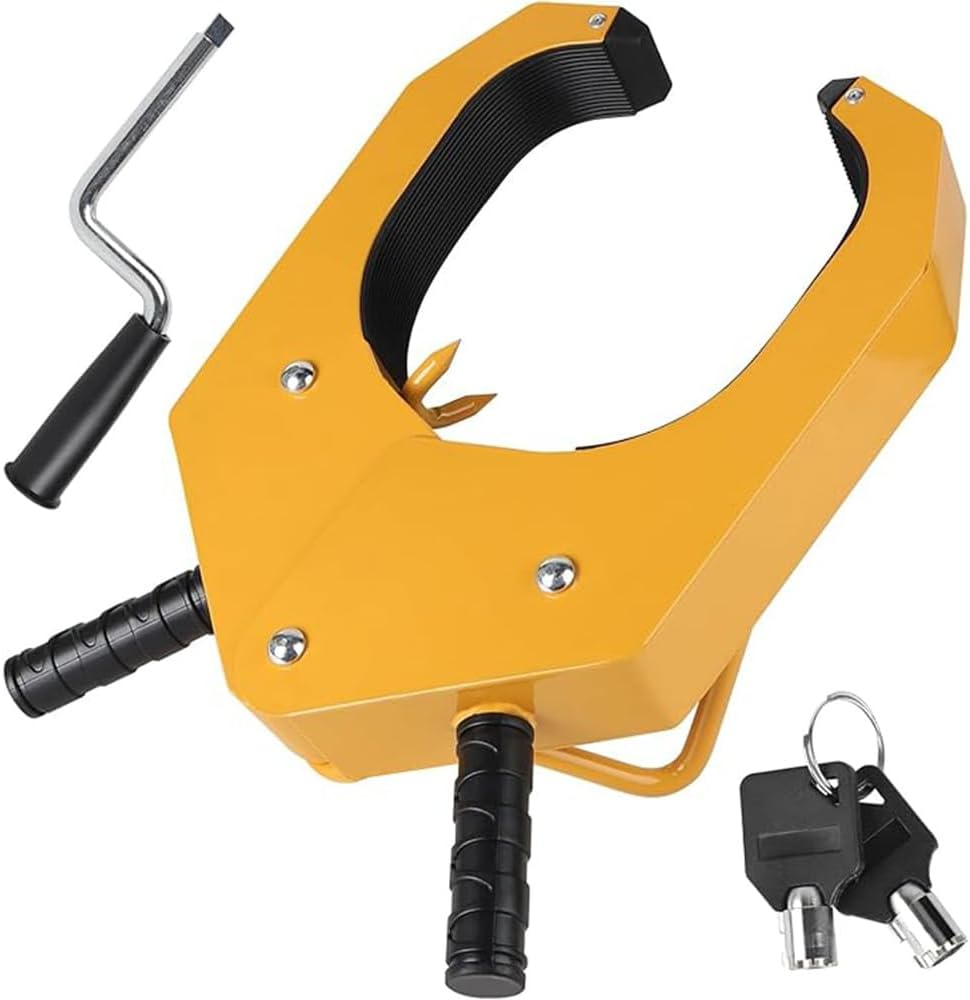 Adjustable Tire Boot Lock, Portable Wheel Lock, Universal Anti-Theft Lock, Automobile Security Tire Lock, for Car, Truck, UTV, ATV Parking Little Surprise image number 2