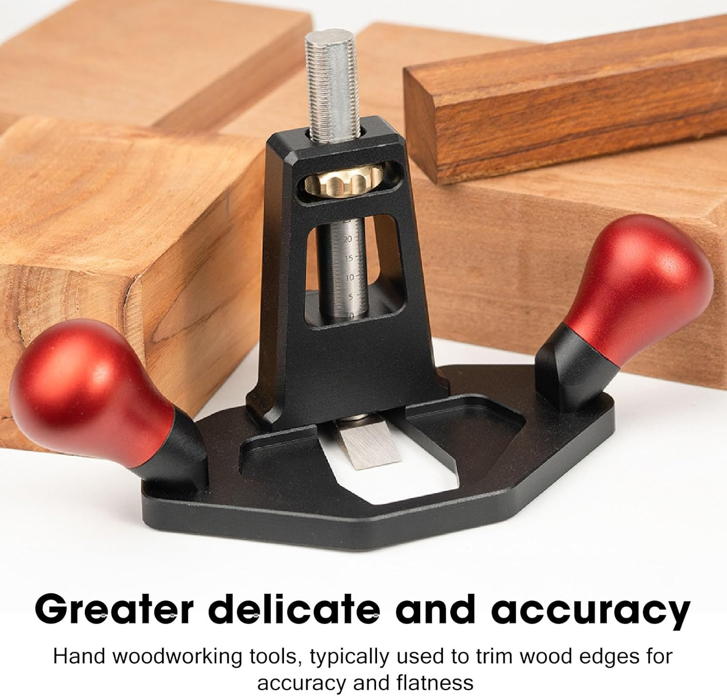 Woodworking Trim Router Plane, Hand Router Plane, Anodic Oxidation Treatment Blade Hand Planer, Wood Trimming, for Trim Wood Edges Craftsmen Industries image number 6