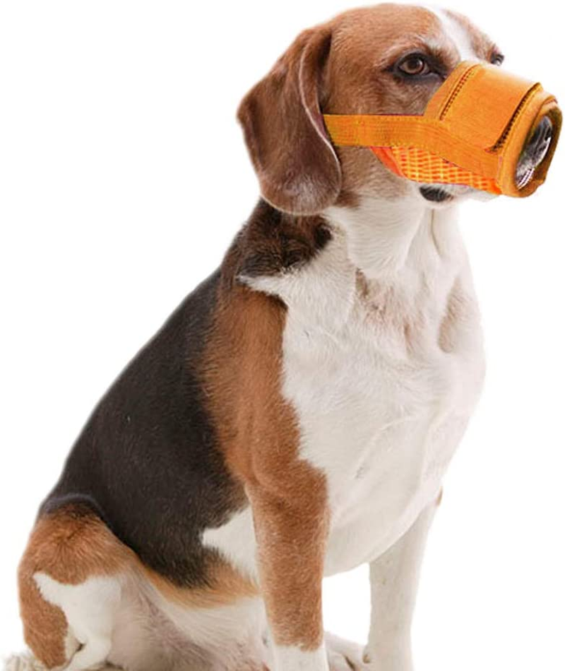 Muzzle for Dogs - Adjustable Soft Dog Muzzle for Small Medium Large Dog, Air Mesh Training Dog Muzzles for Biting Barking Chewing - Breathable Mesh & Soft Flannel Protects Dog Mouth Cover