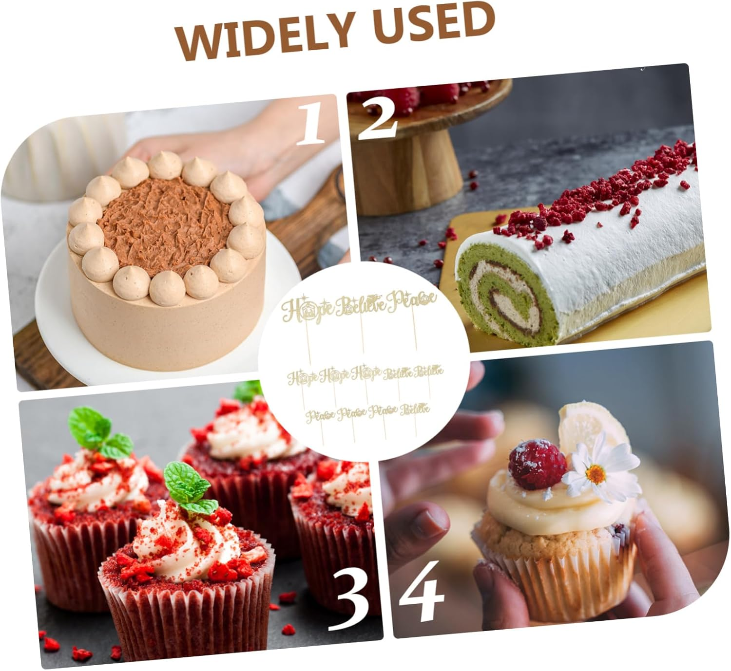 Unique Xmas Cake Picks Black Decorations Cupcake Toppers for Christmas Eve Dessert image number 1