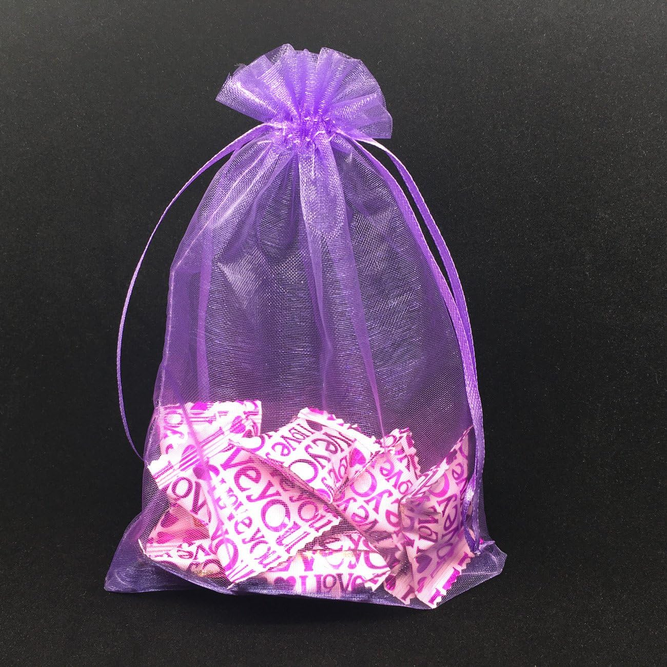 50PCS 12X16 Inches Organza Gift Bags with Drawstring Gift Packaging Big Bags -Large(Deep Purple) image number 1
