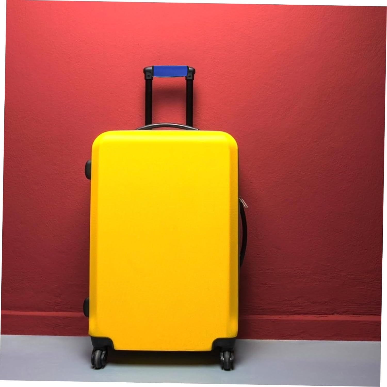 WESIEVYA 2Pcs Neoprene Luggage Handle Wraps Soft Comfortable Suitcase Handle Covers for Easy Identification Travel Accessories for Handbags Suitcases Grey Blue Colors Included image number 2