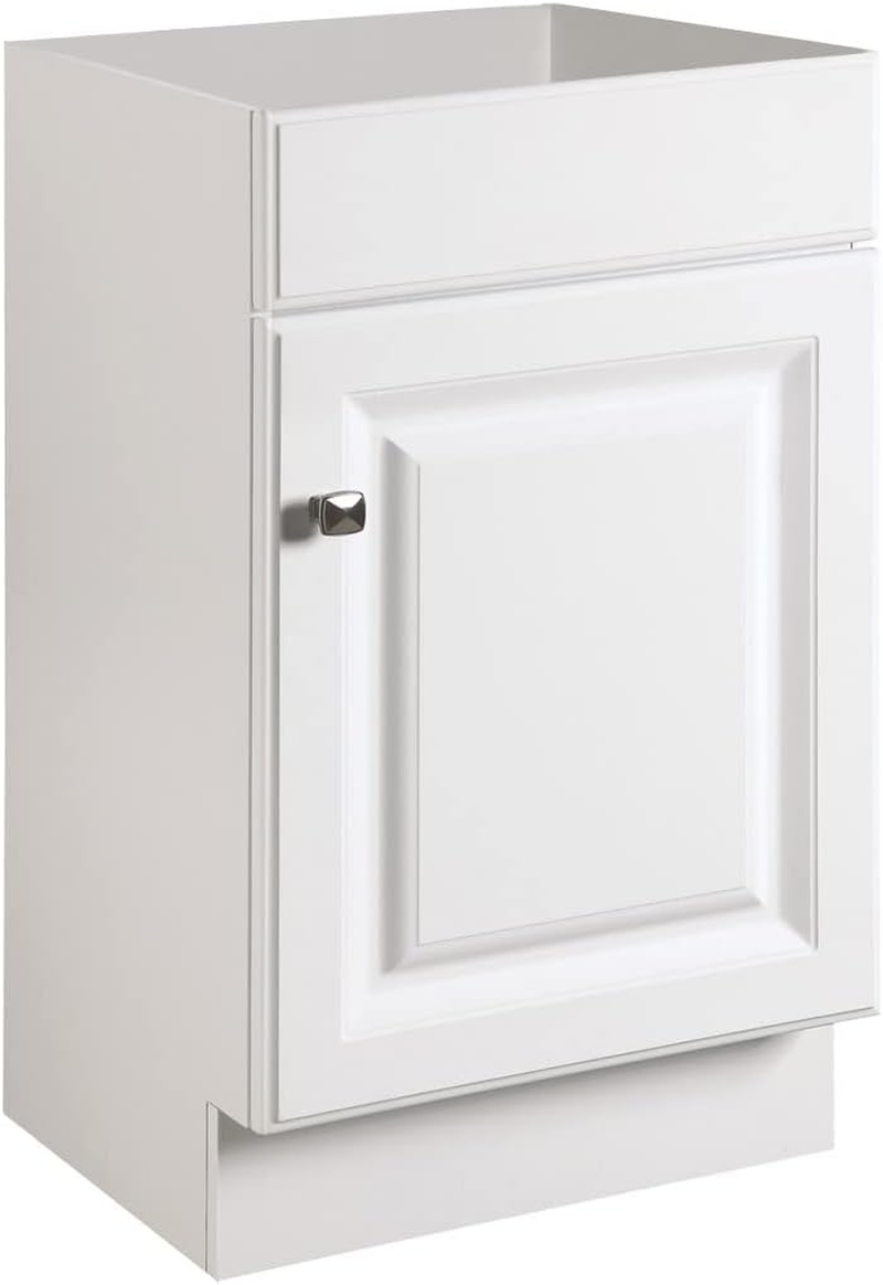 Design House 597112 Wyndham 18 Inch Unassembled 1-Door Bathroom Vanity without Top, White image number 5