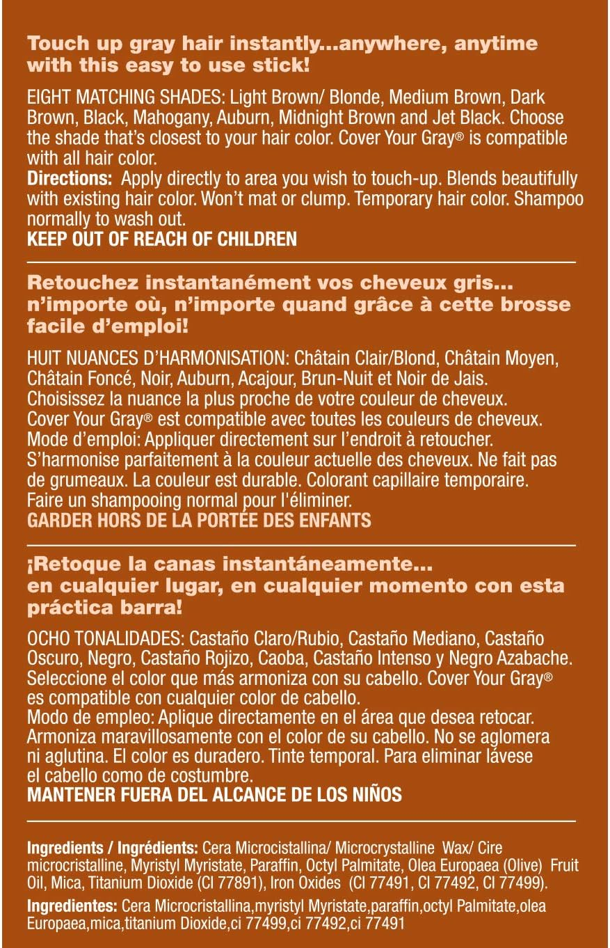 Daggett & Ramsdell Cover Your Gray Touch-Up Stick, Auburn, 0.15 Ounce image number 5