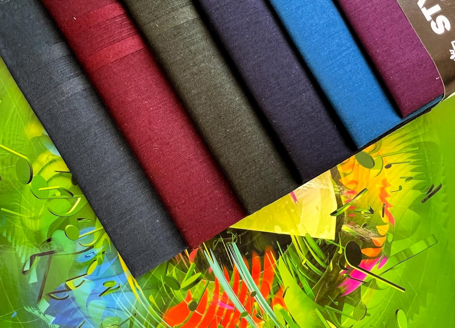 Style Square Men'S Handkerchiefs, 100% Pure Soft Cotton Handkerchief, Pattern Coloured Pocket Square Hankies, Great Gift, 43 X 43 Cm - Assorted Set Of 6 - As-80280 image number 6