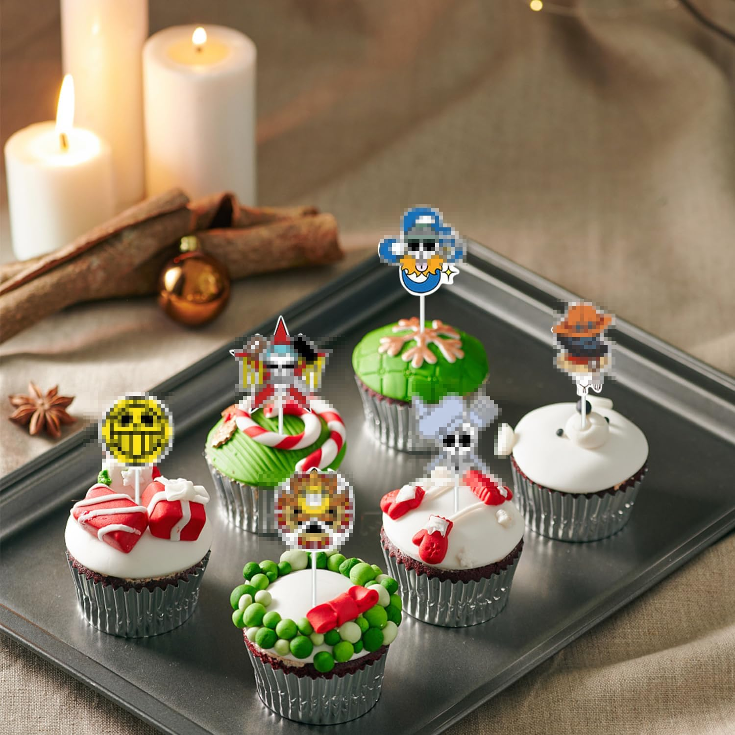 One Piece Birthday Decorations Set, 34 Pieces, One Piece Balloons, Birthday Banner, One Piece Cake Decoration, One Piece Latex Balloon, Cupcake Toppers, Party Accessories for Children'S Birthdays image number 5