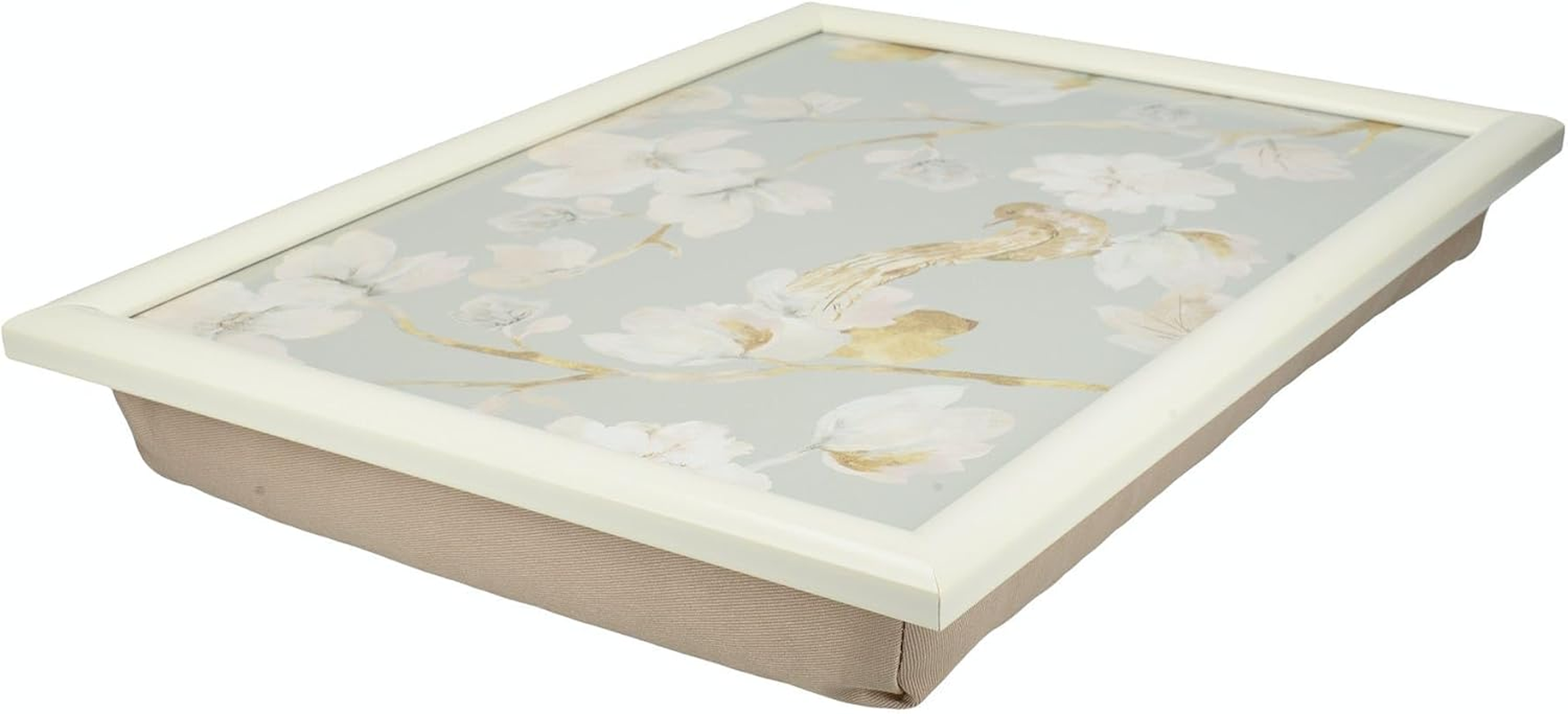 Creative Tops Cushioned Lap Tray/Lap Tray with Cushion and 'Duck Egg Floral' Design, Multi-Colour, 44 X 34 Cm image number 5