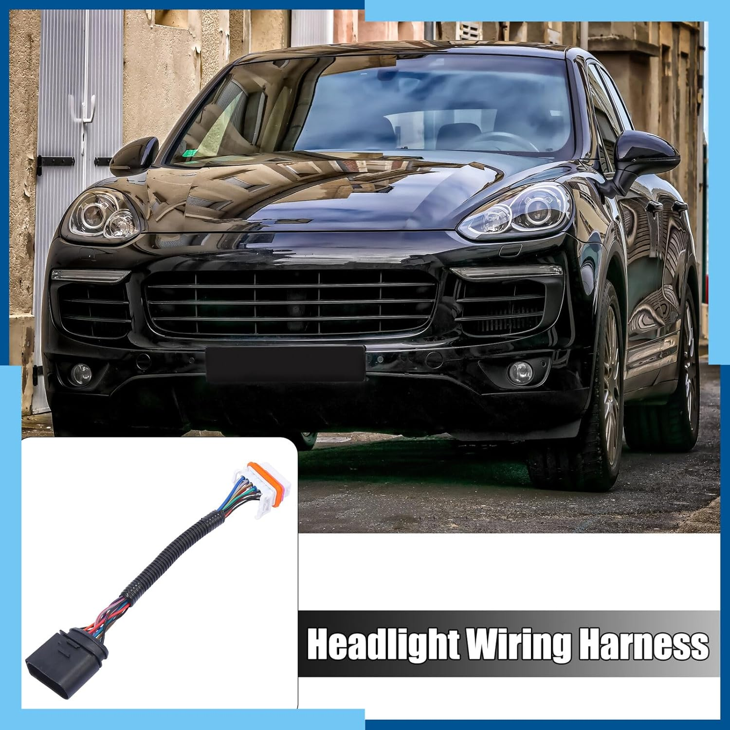 Headlight Wiring Harness Adapters 7L6971071A for Volkswagen Touareg 2004-2006 for Porsche Cayenne 2004-2006 3.2L for Porsche Cayenne 2003-2006 4.5L 2PC