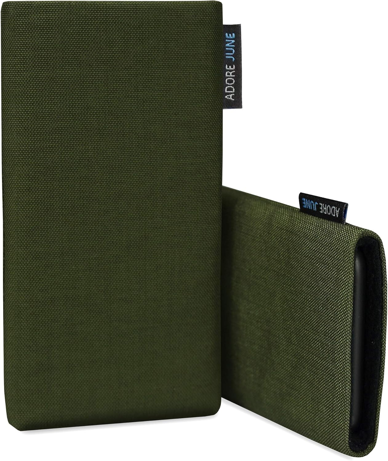Adore June Classic Olive-Green Protection Sleeve Compatible with Iphone 13 Pro Max/Iphone 12 Pro Max, Pouch Case Made of Durable Fabric with Display Cleaning Effect