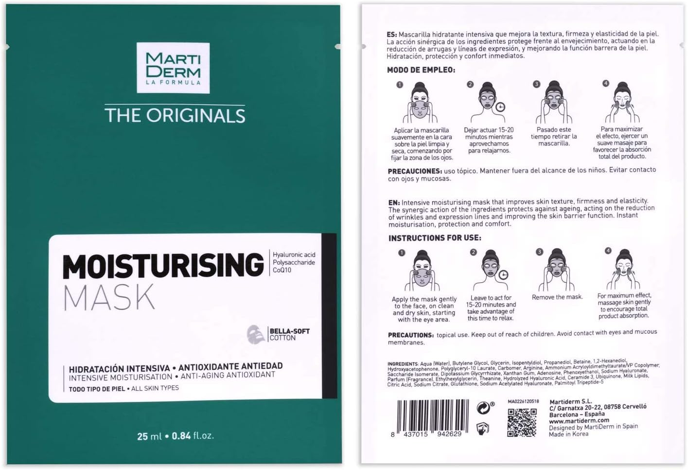 Martiderm the Original Mascarilla Facial Moisturising image number 1