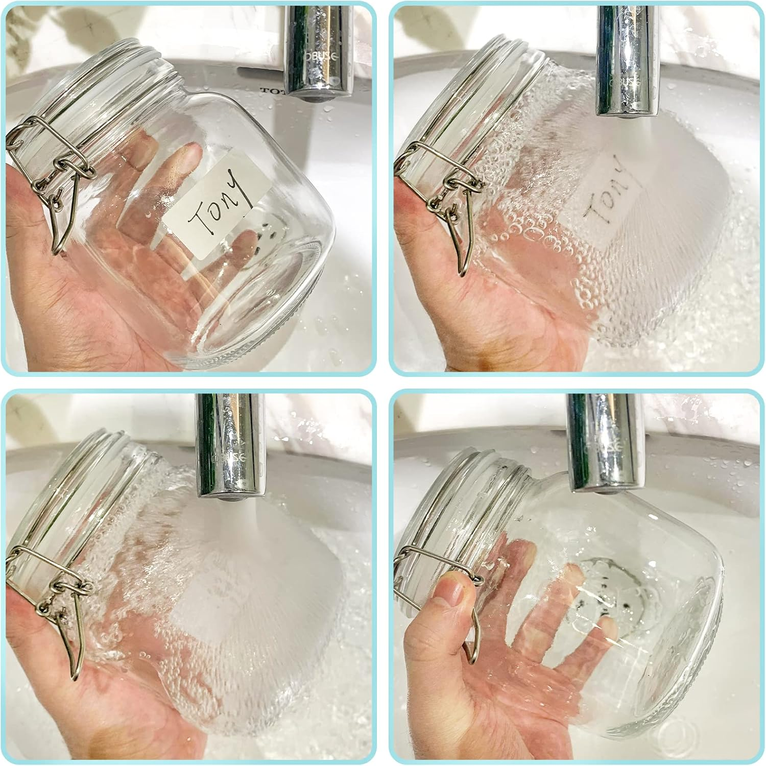 L LIKED 350 Stickers Dissolvable Food Labels 1X2 Inch for Containers 350 Labels per Roll image number 6