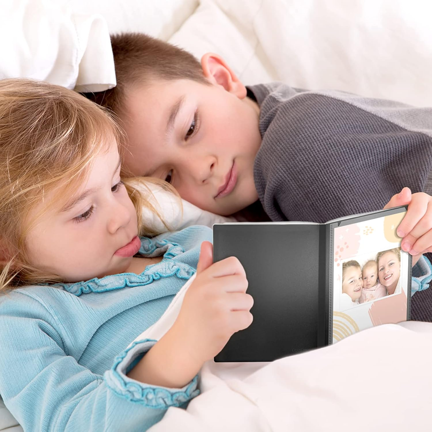 CRANBURY Small Photo Album 5X7 (Black) - 2-Pack Photo Book, Each Shows 48 Pictures, Mini Picture Binder with Customizable Cover, Baby Albums with 5X7 Photo Sleeves image number 5