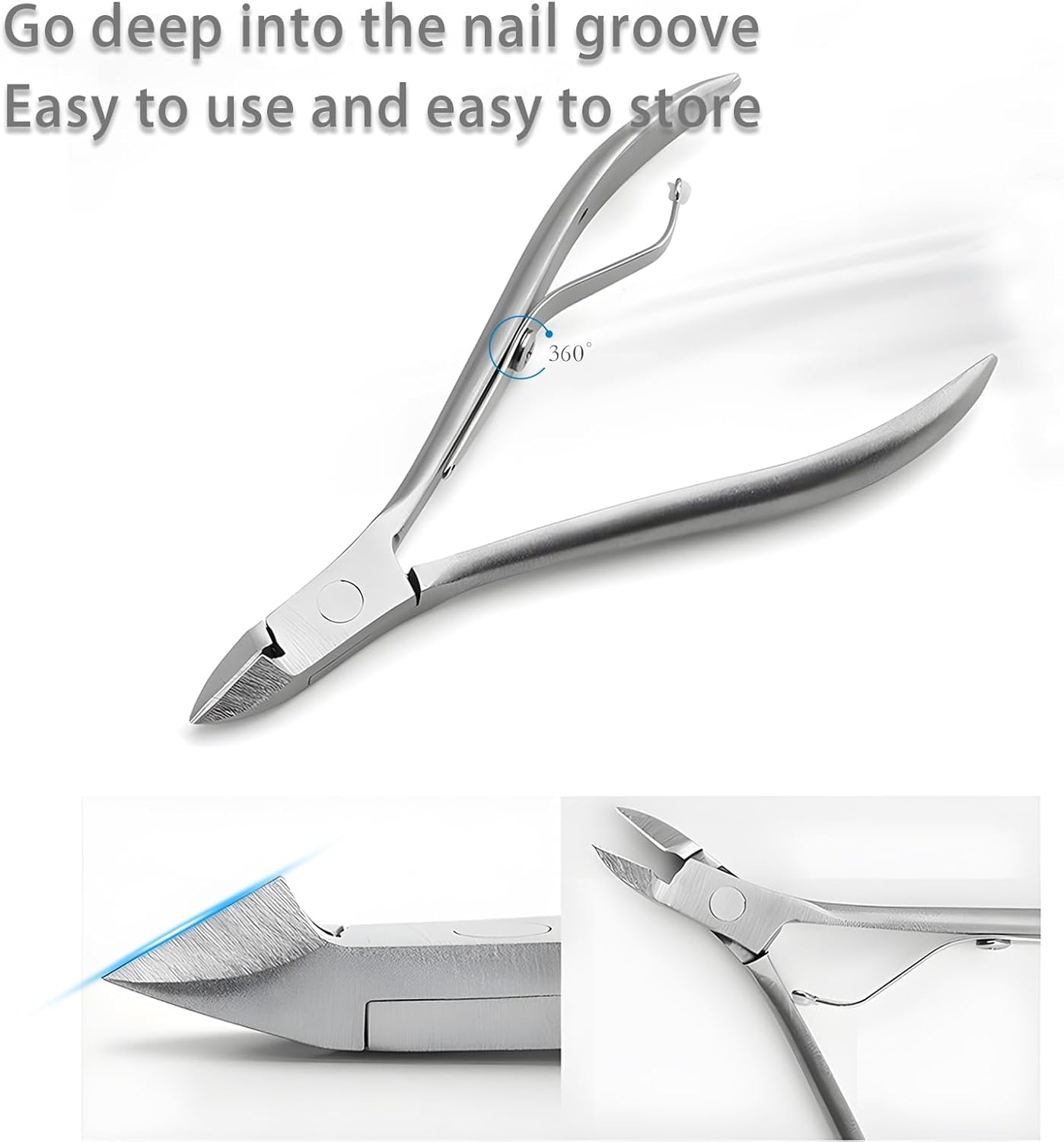 Manicure Set, 16 Pcs Stainless Steel Pedicure Kit Professional Nail Clippers Manicure Kit Personal Nail Care Kit with Pattern Leather Black Travel Case, Portable Grooming Kit for Men and Women image number 6