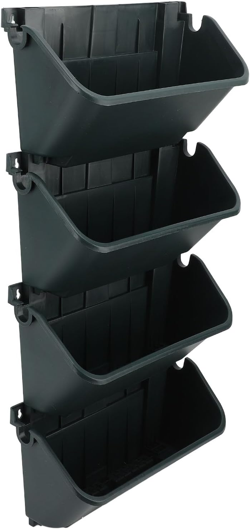 Vertical Garden Planter for Indoor and Outdoor Plants, 4 Pots Hanging Vertical Wall Planter, Wall Mounted Vertical Hanging Wall Planter for Yard Garden Fence Home image number 2