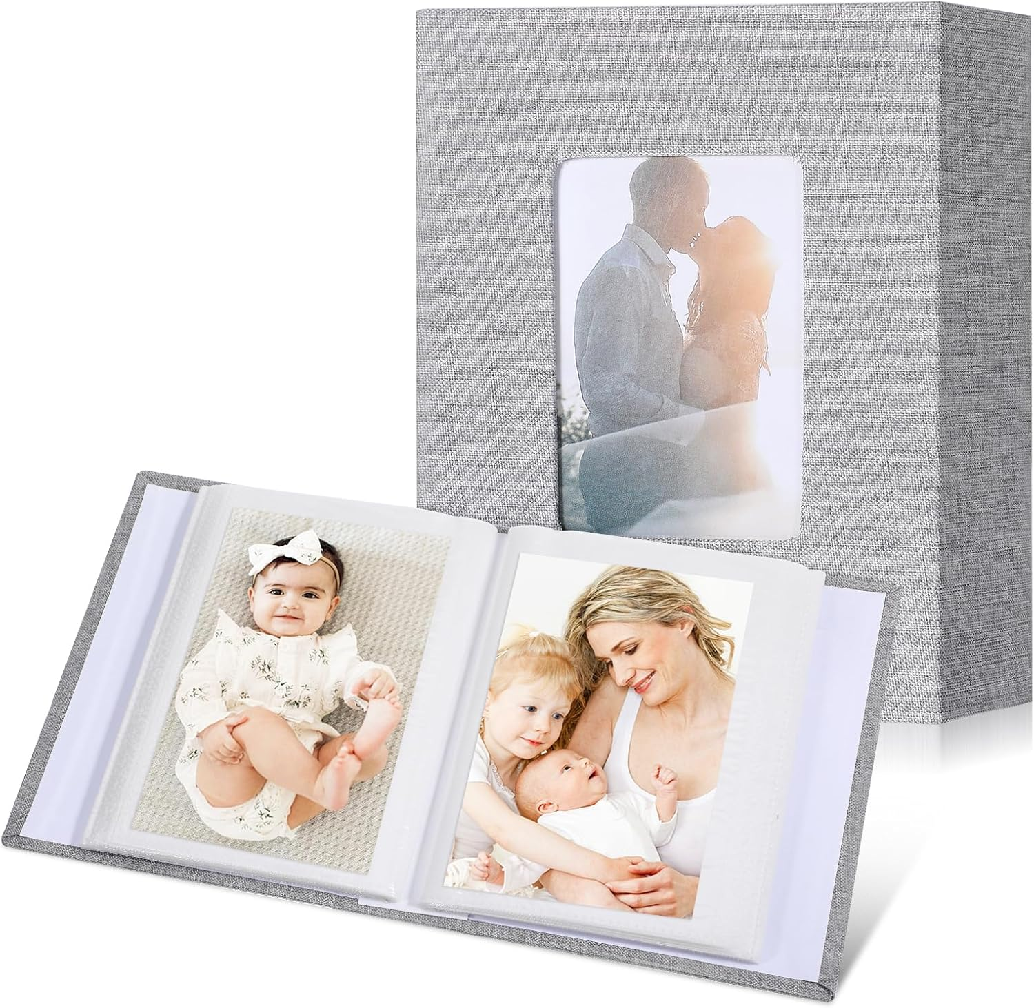 Small Photo Album 4X6 Slip-In Picture Album, 50 Pages Holds 100 Photos, Extra Large Capacity 4X6 Photo Albums, Acid-Free Pages Picture Book for Photos Family Anniversaries Baby Vacations image number 6