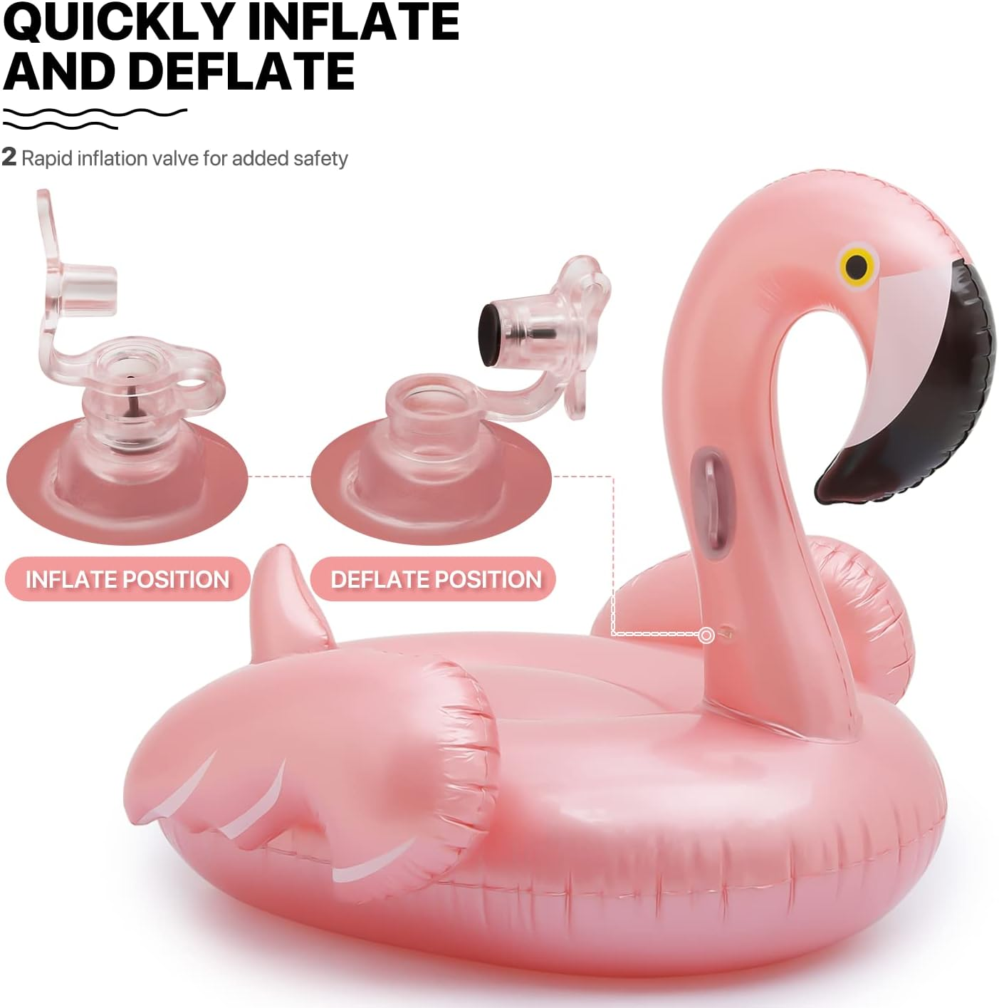 Inflatable Ride-On Giant Swimming Pool Raft Float Floatie Lounge with Stable Wings for Summer Party Decorations Fun, Pool Float for Adults image number 4