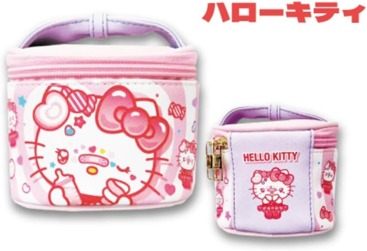 Hatayama Shoji Sanrio 34203141 Decora Kitty Mini Vanity Pouch, Approx. H 3.1 X W 4.1 X D 3.3 Inches (8 X 10.5 X 8.5 Cm) image number 3