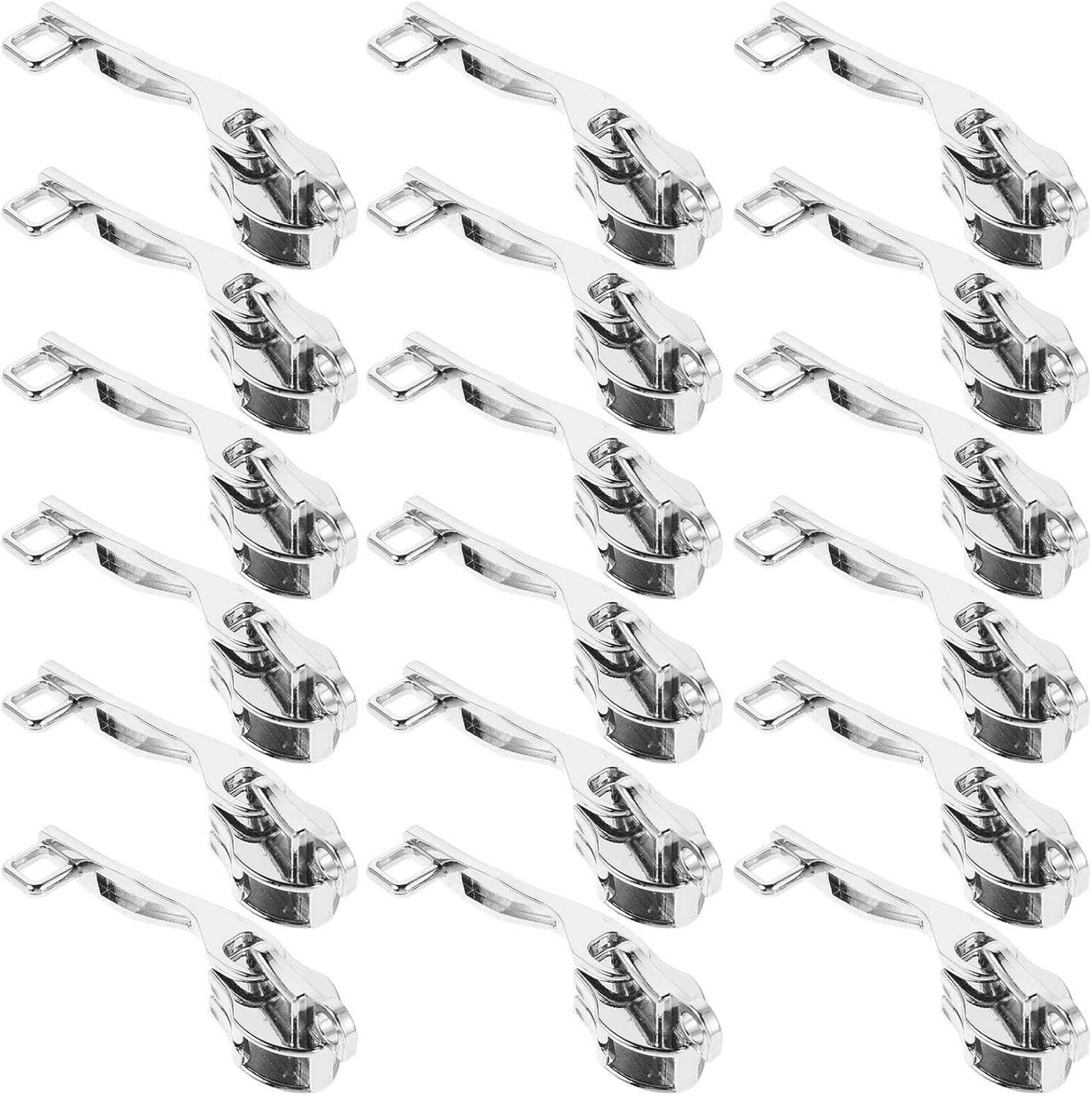 GAXIRE 10 Pairs Double Layer Metal Zipper Pulls for Luggage Detachable Single Hole Replacement Sliders for Suitcase Combination Locks Alloy Construction Compatible with Travel Bags And image number 4