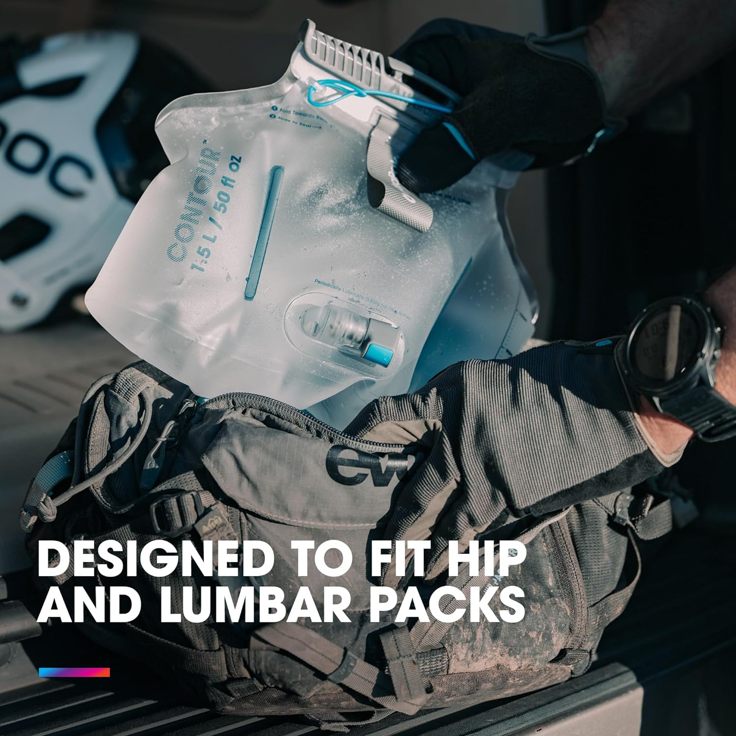 Hydrapak Water Reservoir (1.5L, 2L, 3L) - Hydration Bladder Fits Most Backpacks &ndash; High-Flow Bite Valve, Leak Proof, Fully Reversible, and Dishwasher Safe image number 1