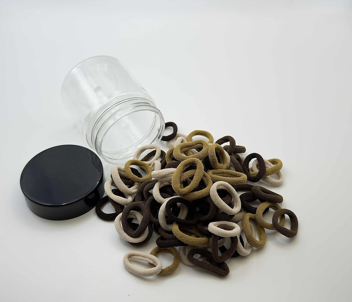 250Pcs High Elastic Hair Bands Hair Ties Ring, Soft and Gentle, Perfect for Babes & Kids,Come with Storage Jar (#12)