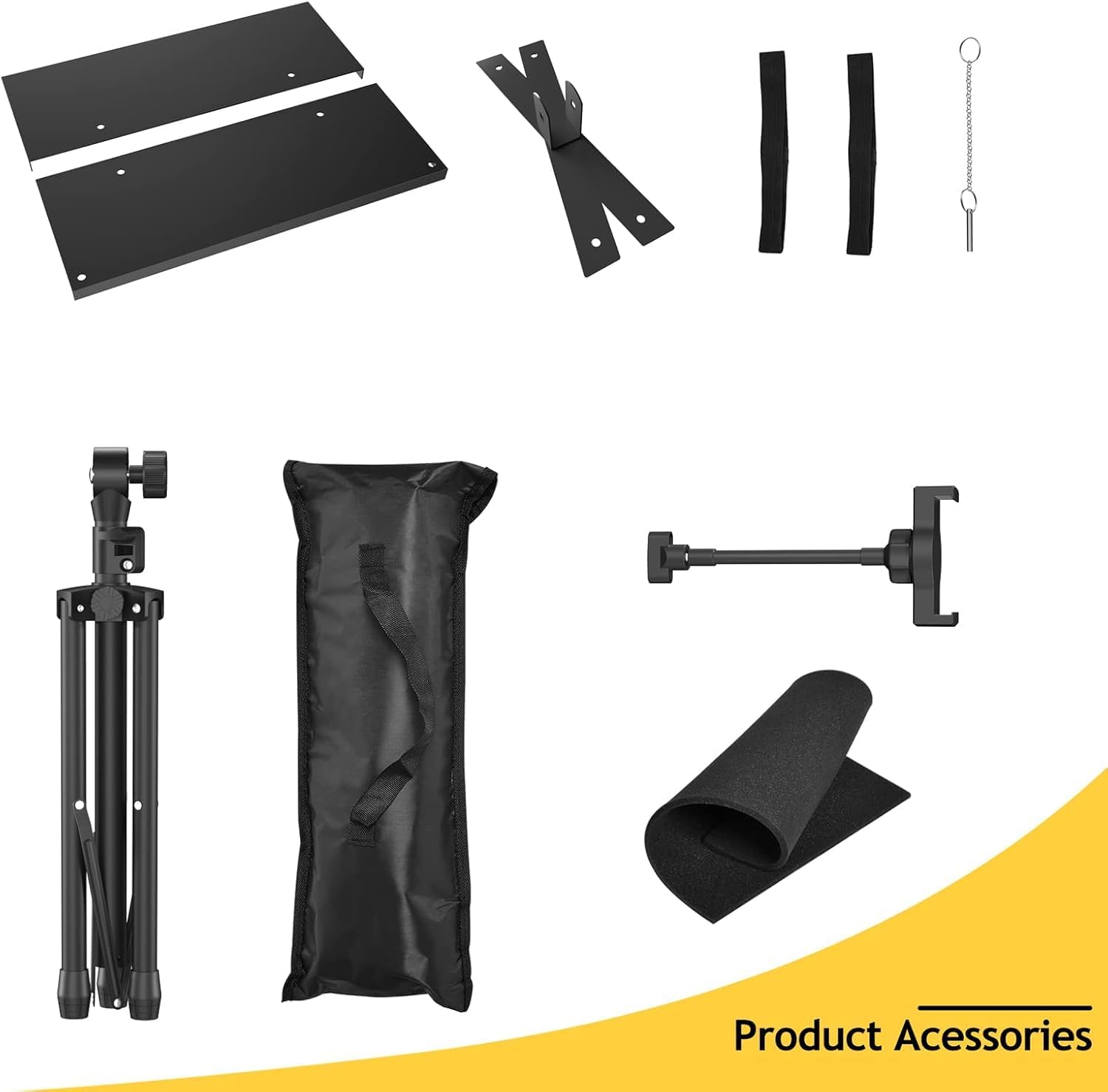 Projector Stand Tripod Adjustable, Portable Laptop Tripod, Adjustable Height up to 47.2 Inch with Gooseneck Phone Holder, Suitable for Office, Home, Stage. image number 5