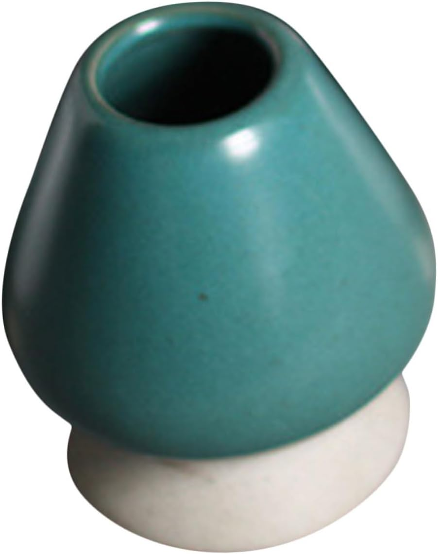 SHOWERORO Japanese Style Matcha Whisk Holder Ceramic Decorative Matcha Powder Cup for Japanese Matcha Preparation Matcha Whisk Stand for Traditional Tea Ceremony