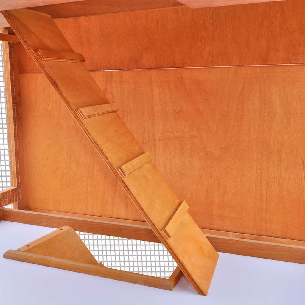 Outdoor Rabbit Hutch 3-Layer Wood Bunny Shelter Pet Cage for Small Animals image number 6