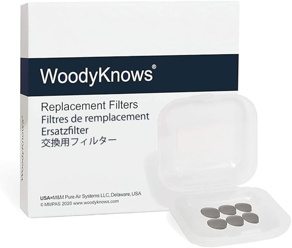 Replacement Filters of Woodyknows Ultra-Breathable Nasal Filters (Replacement Filter-Round 24 Pairs, Small)