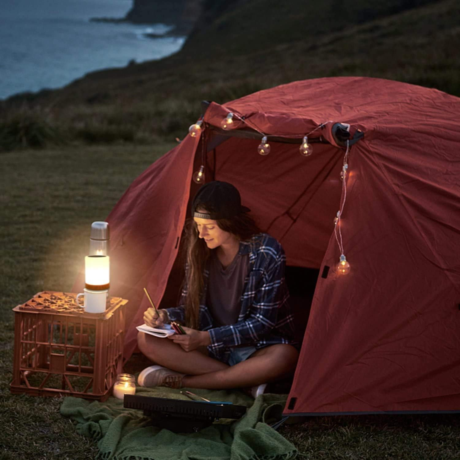 Hiving Night Light Touch Lamp for Bedrooms Living Room Portable Table Bedside Lamps with Rechargeable Internal Battery Dimmable 2800K-3100K Warm White Light & Color Changing RGB image number 2