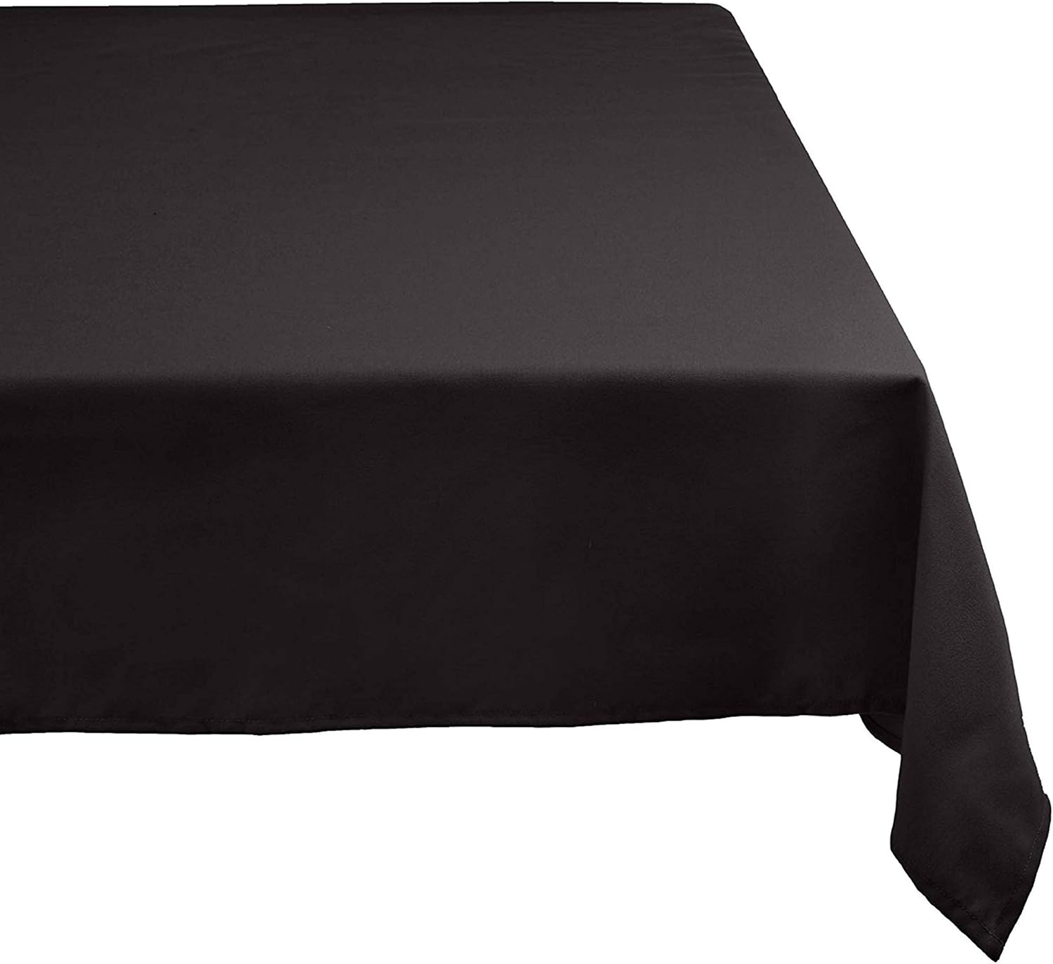 DII 100% Polyester, Machine Washable, Holiday, Dinner Solid Tablecloth 60 X 84, White, Seats 6 to 8 People