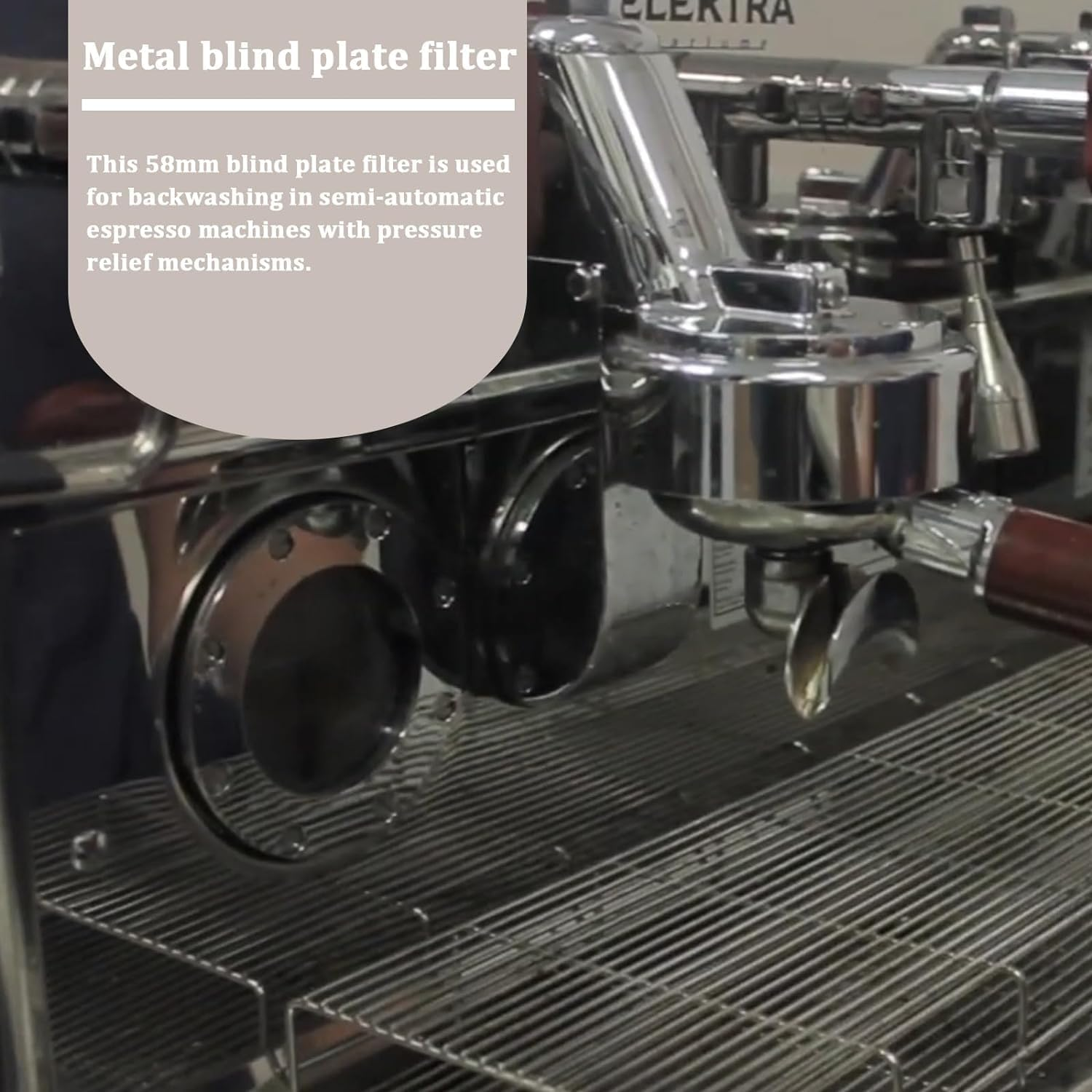 HNF 58Mm Backflush Insert, Stainless Steel Blind Filter Basket for Espresso Machines - Fits Breville Gaggia Classic and Others - Cleaning Disc (1-Piece Set) - 2-Piece Set image number 4