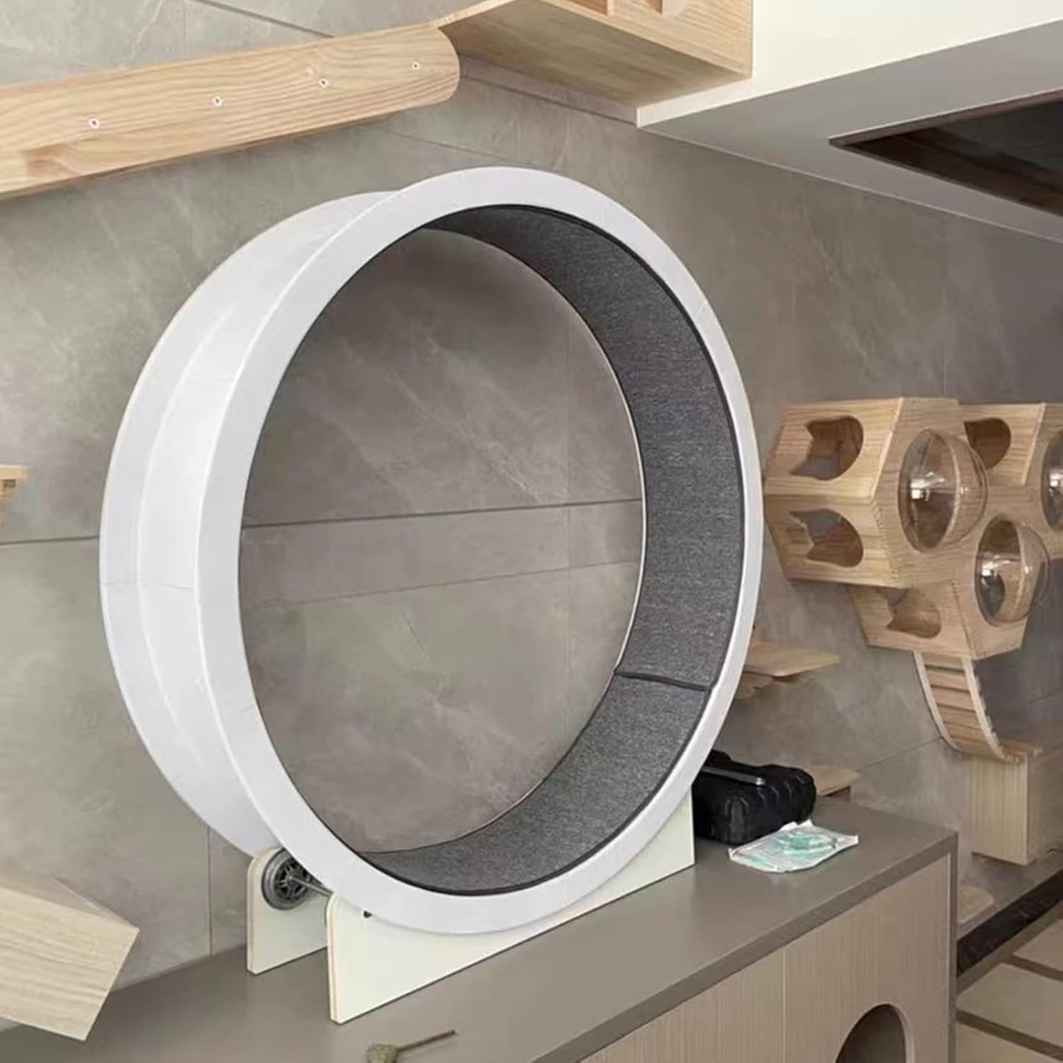 Cat Wheel,Cat Exercise Wheel,Cat Running Wheel,Cat Wheel Exerciser for Indoor Cats,Cat Treadmill,Interactive Cat Toy,For Physical Activity and Reducing Boredom image number 2